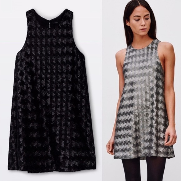 Aritzia Dresses & Skirts - Talula Canterbury Matte Black Sequence Dress